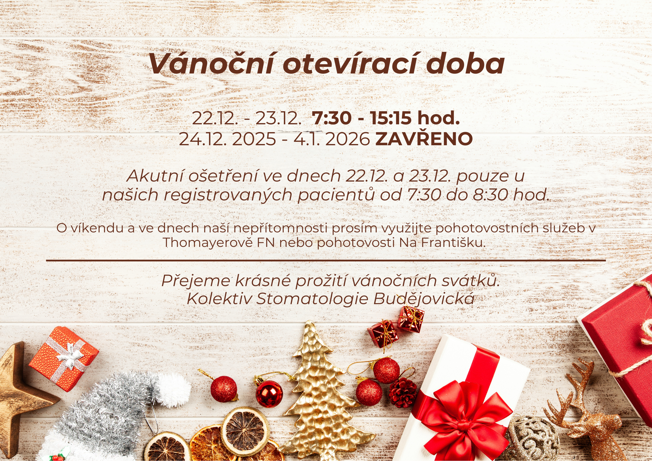 Vánoční otevírací doba